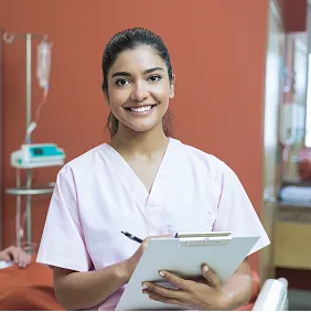 a smiling nurse