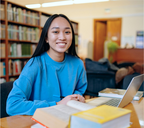 student smiling